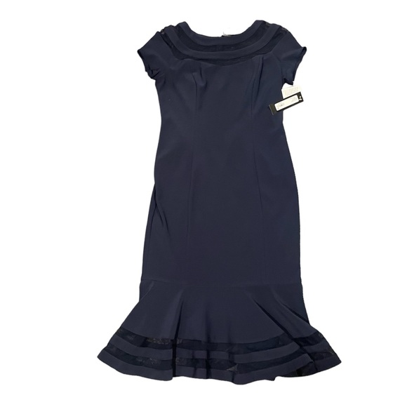 NEW Xscape Dress Navy Blue - Picture 3 of 5